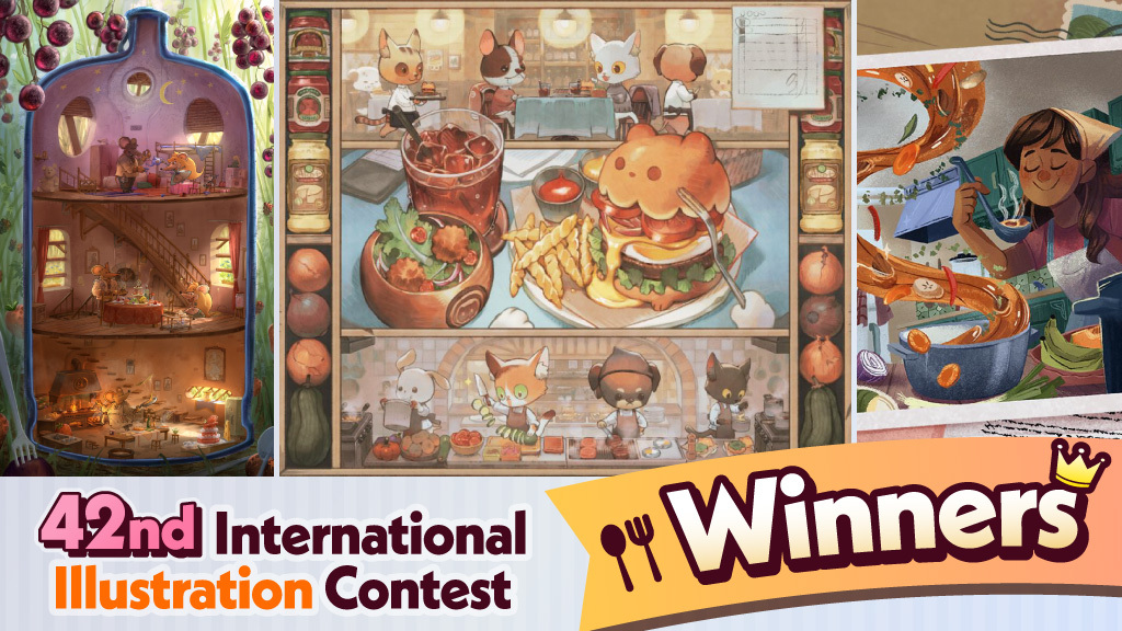 Delicious Artworks All Around! - Announcing the Winners of the 42nd International Illustration Contest!