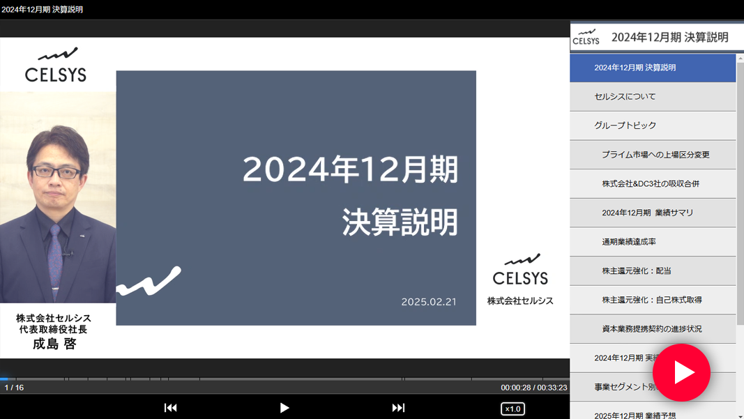 決算説明動画